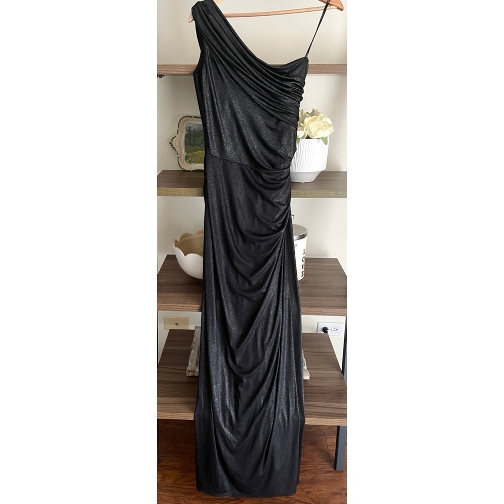 Tadashi Shoji Draped One Shoulder Dress, Size Small Prom Party Formal Event - Picture 6 of 16